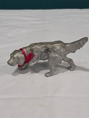 Vintage Made in Japan Heavy Cast Metal Hunting Dog Figurine